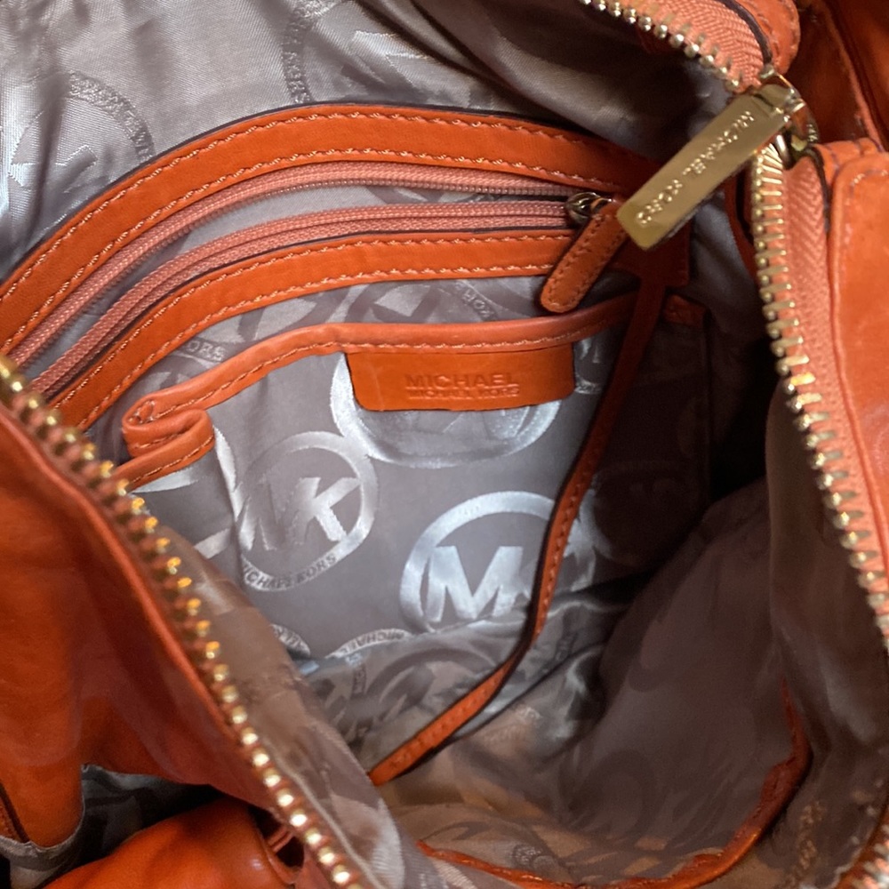 👜MICHAEL KORS Leather Collection - Burnt Orange Shoulder Bag - Picture 8 of 13